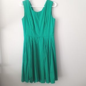 Calvin Klein Tea Length Green Dress